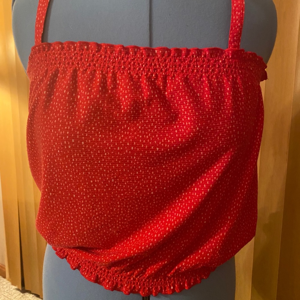 Express. Size - M. Red w/ white polka dots.